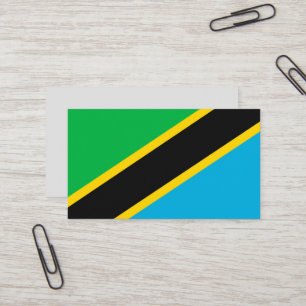 Tanzania flagga visitkort