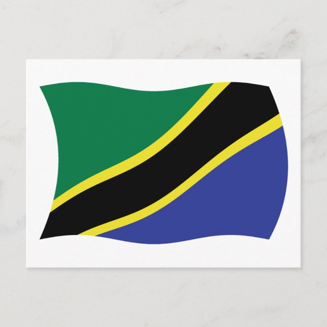 Tanzania Flagga vykort (Framsida)
