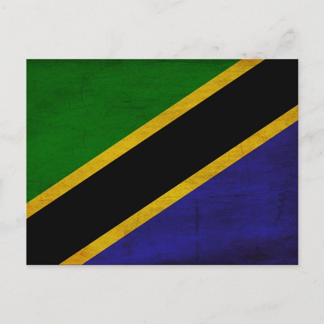 Tanzania Flagga Vykort (Framsida)