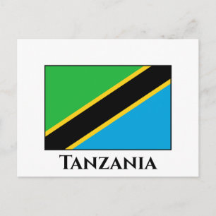 Tanzania Flagga Vykort