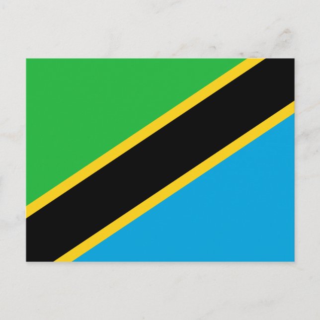 Tanzania Flagga-vykort Vykort (Framsida)