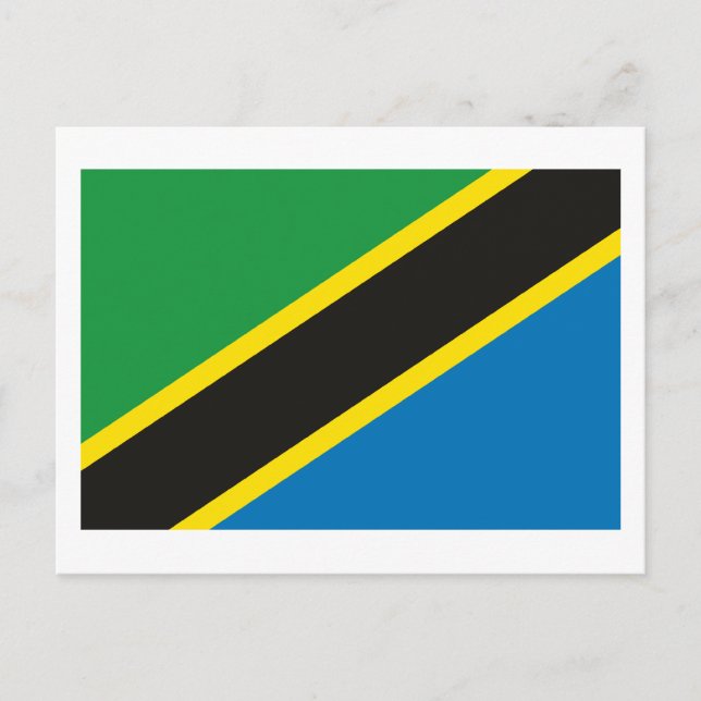 Tanzania Flagga-vykort Vykort (Framsida)