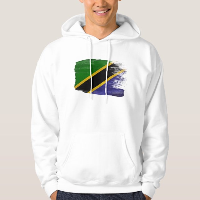 Tanzania flaggaHoodie Munkjacka (Framsida)