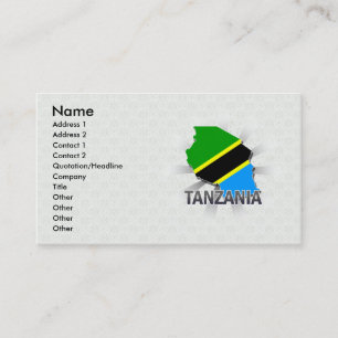 Tanzania flaggakarta 2,0 visitkort
