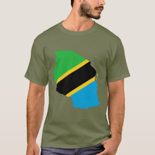 Tanzania flaggakarta t-shirt