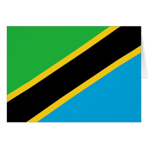 Tanzania flaggakort hälsningskort