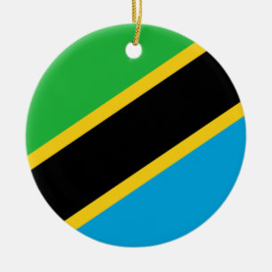 Tanzania flaggaprydnad julgransprydnad keramik