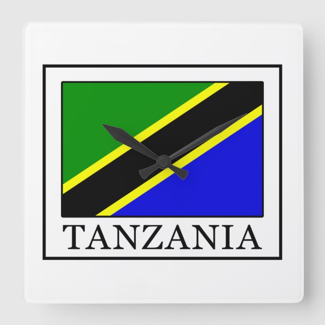 Tanzania Fyrkantig Klocka (Framsida)