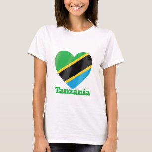 Tanzania Heart Flagga T Shirt