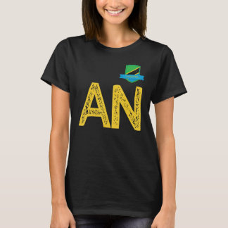 Tanzania Human-Flagga Group Brev A och N Tanzania T Shirt