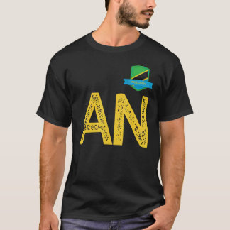 Tanzania Human-Flagga Group Brev A och N Tanzania T Shirt
