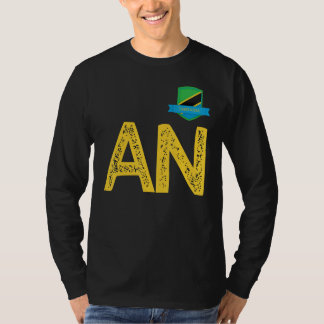 Tanzania Human-Flagga Group Brev A och N Tanzania T Shirt