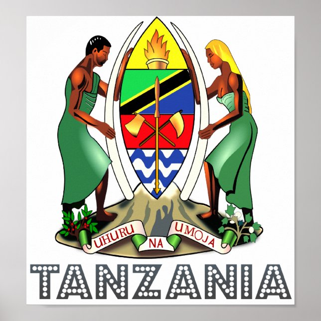 Tanzania Jackar om Arm Poster (Framsidan)
