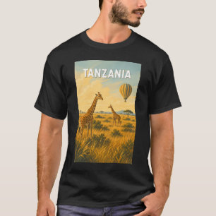 Tanzania luftballongillustration resekonst t shirt