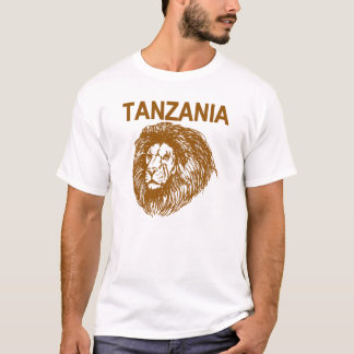 Tanzania med den lejona skjortan t shirt