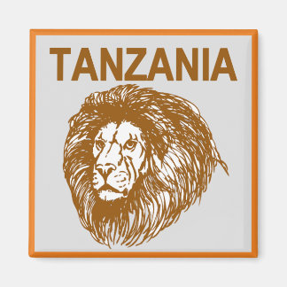 Tanzania med Lejon magnet