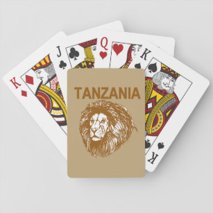 Tanzania med lejona leka kort casinokort