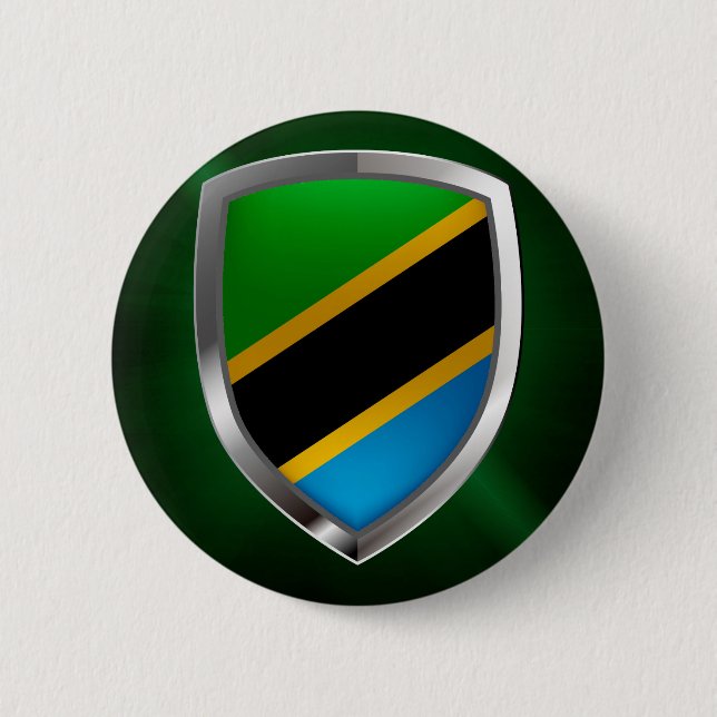 Tanzania Metallic Emblem Knapp (Framsida)
