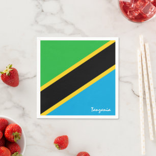 Tanzania och Tanzania Flagga mode/sportfantast par Pappersservett