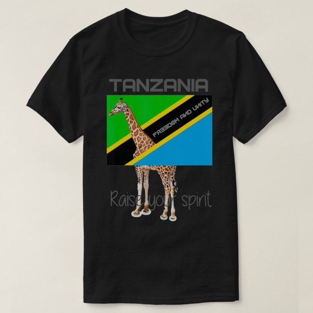 Tanzania Raise Your Spirit  T Shirt (Design framsida)