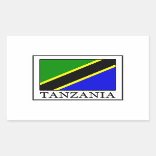 Tanzania Rektangulärt Klistermärke