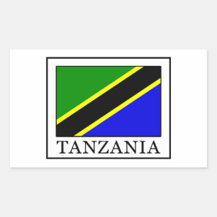 Tanzania Rektangulärt Klistermärke