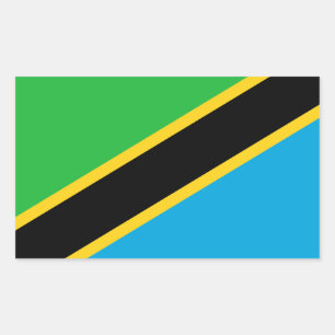 Tanzania Rektangulärt Klistermärke