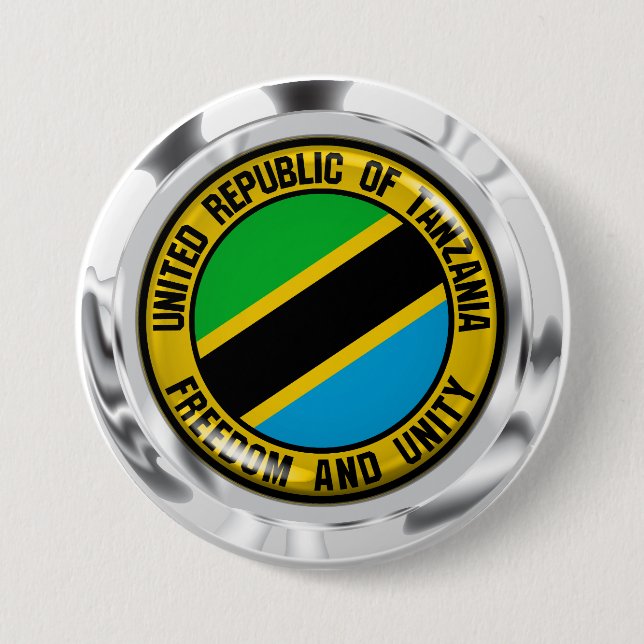 Tanzania Round Emblem Knapp (Framsida)