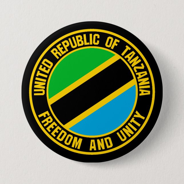 Tanzania Round Emblem Knapp (Framsida)
