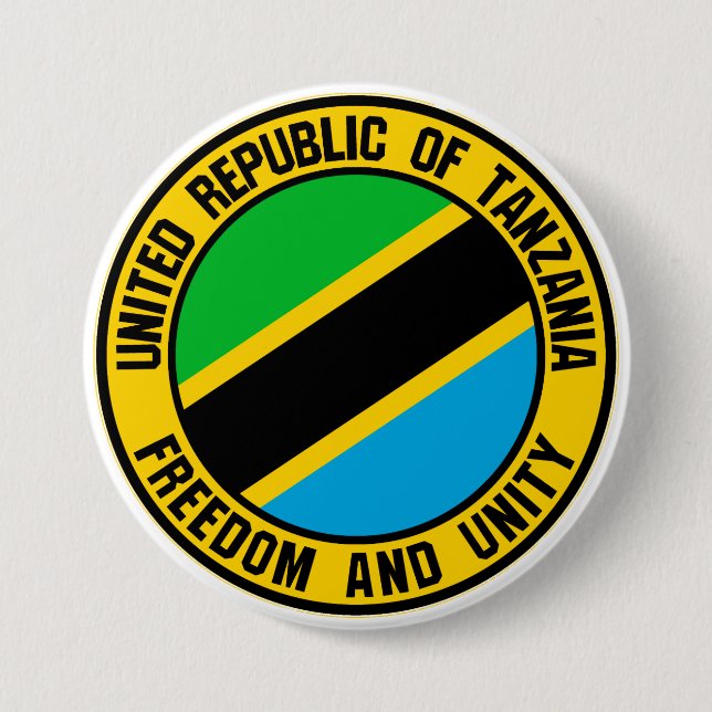 Tanzania runt emblem knapp (Framsida)