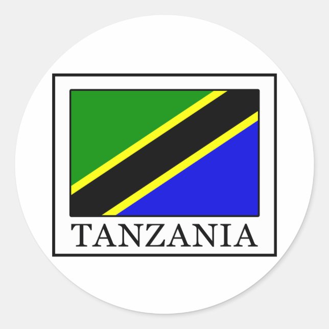 Tanzania Runt Klistermärke (Framsida)
