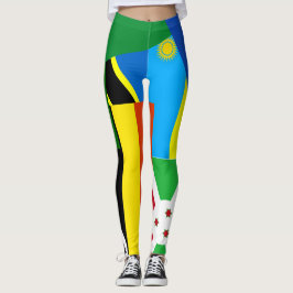 Tanzania Rwanda Burundi södra Sudan Uganda kenya Leggings