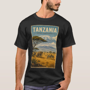 Tanzania Safari Zebra Illustration Resa Konst T Shirt
