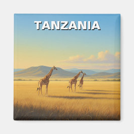 Tanzania Serengeti nationalpark Giraffes Magnet