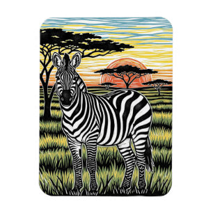 Tanzania Serengeti nationalpark Zebra Magnet