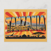 Tanzania Snötäckt Bergsavanna Vintage