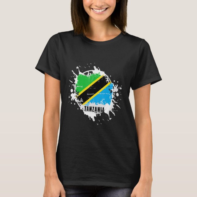 Tanzania Stänk T Shirt (Framsida)