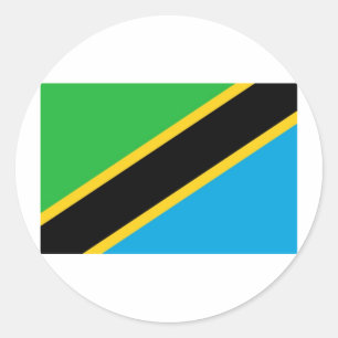 Tanzania Sticker Runt Klistermärke