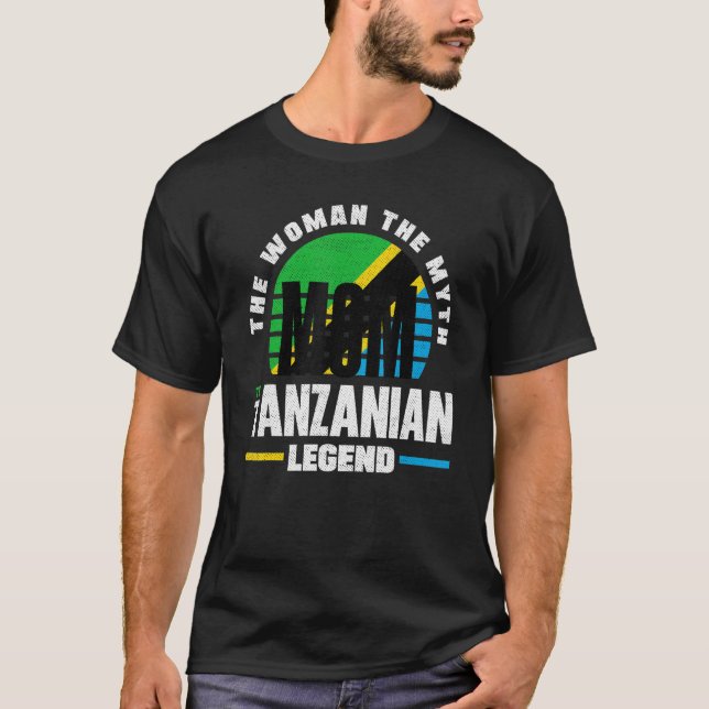 Tanzania Tanzanian Tanzania Flag Mother T Shirt (Framsida)