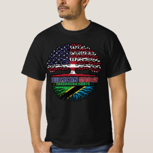 Tanzania Tanzanisk US Amerikan USA Amerikas förent T Shirt