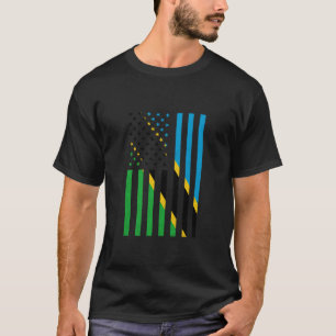 Tanzania USA Amerika Tanzanias flagga Tanzanisk st T Shirt