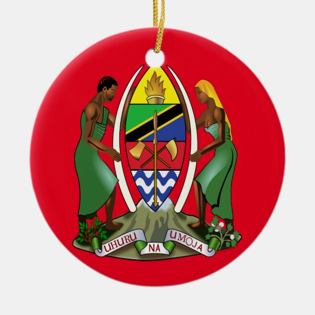 Tanzania Vapensköld jul Ornament (Framsidan)