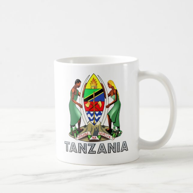 Tanzania vapensköld kaffemugg (Höger)