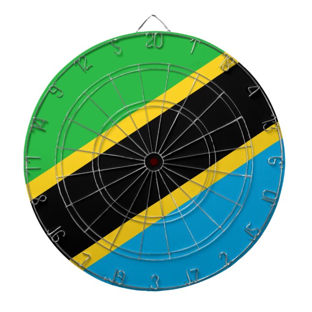 Tanzanian Flagga Darttavla (Framsidan)