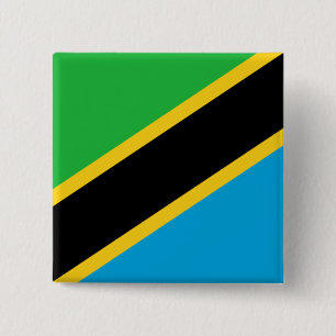 Tanzanian Flagga Knapp