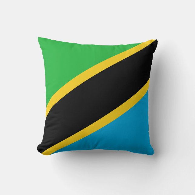 Tanzanian Flagga Kudde (Framsida)