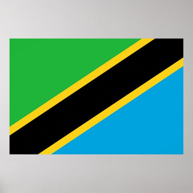 Tanzanian Flagga Poster (Framsidan)