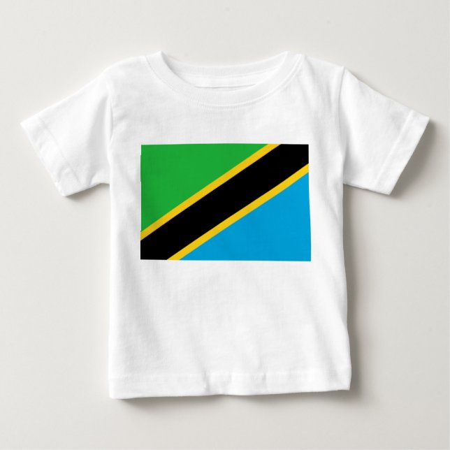 Tanzanian Flagga T Shirt (Framsida)