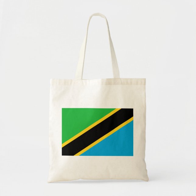 Tanzanian Flagga Tygkasse (Framsidan)