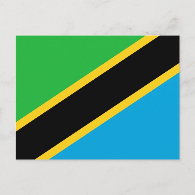 Tanzanian Flagga Vykort (Framsida)